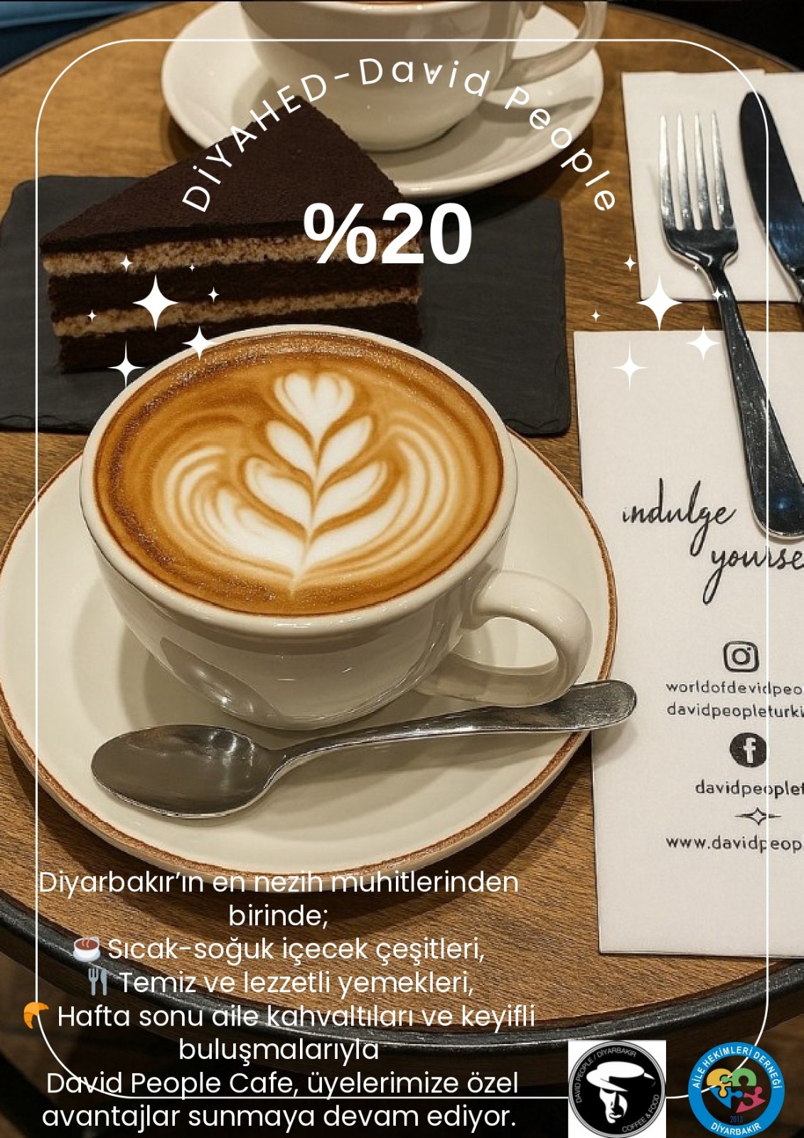 Kurumsal Anlaşma Duyurusu DİYAHED -David People 75 Cafe
